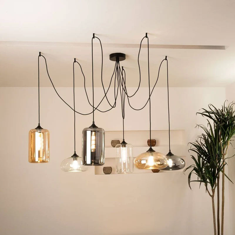 s.luce Cruet Galerie-Pendelleuchte Glas 500cm