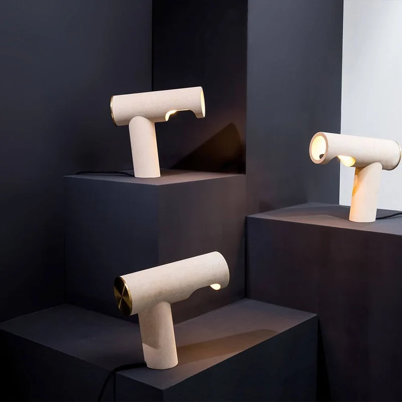 Pulpo LED Tischlampe Simple Light aus Kalkstein