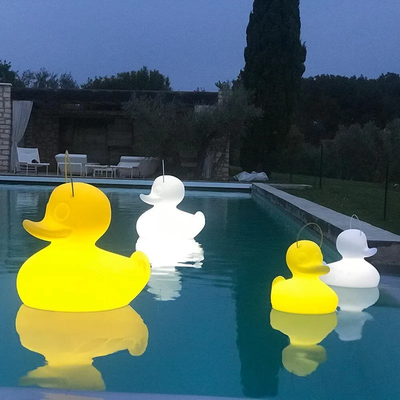 Schwimmfähige Akku-LED-Leuchte Duck-Duck S Weiß