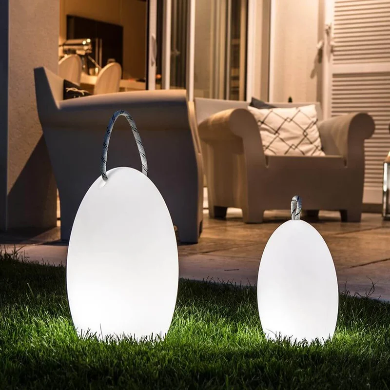 RGB-LED Außen-Akkulampe Amande Corde 28cm mit App-Steuerung