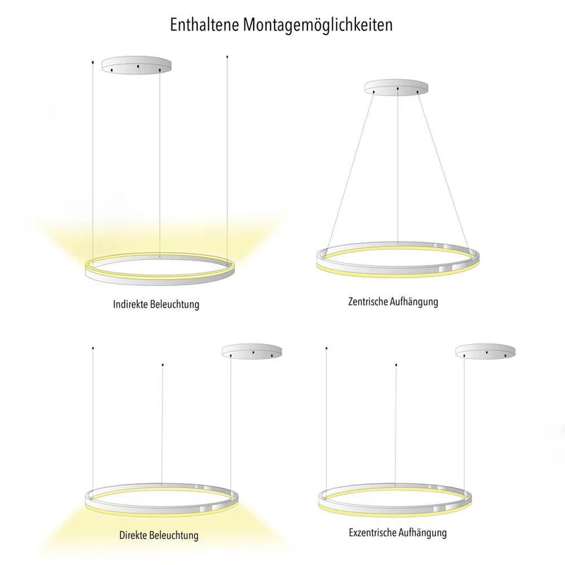 s.luce LED Ring Pendelleuchte Ø 150cm