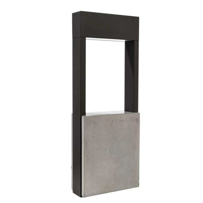 Moderne LED Pollerleuchte Bridge 45cm 480lm Dunkelgrau