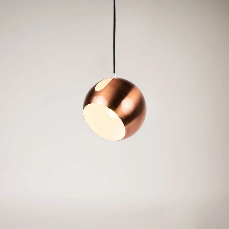 s.luce Ball Metall Pendelleuchte mit drehbarem tauschbaren Schirm