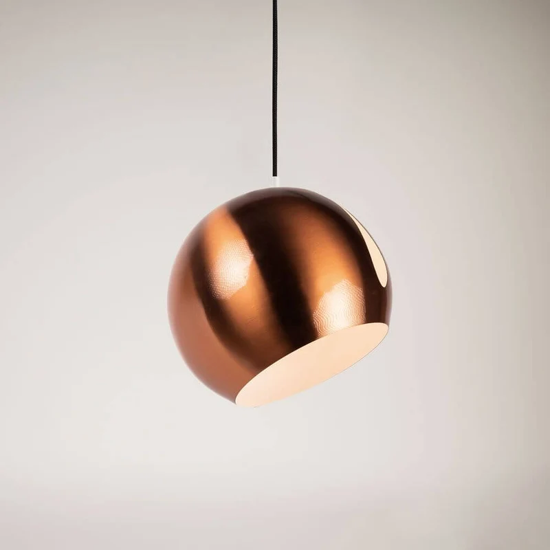 s.luce Ball Metall Pendelleuchte mit drehbarem tauschbaren Schirm