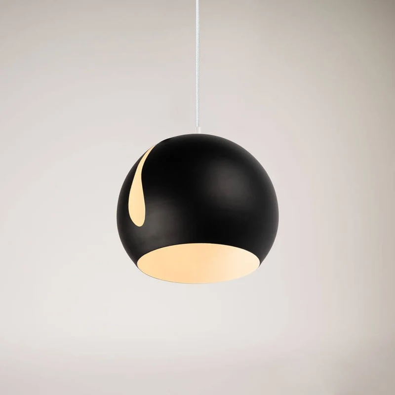 s.luce Ball Metall Pendelleuchte mit drehbarem tauschbaren Schirm